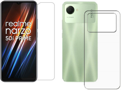 4 YARDS Front and Back Tempered Glass for Realme Narzo 50i Prime(Pack of 1)