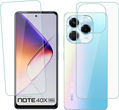 Ten To 11 Front and Back Tempered Glass for Infinix Note 40X 5G(Pack of 2)