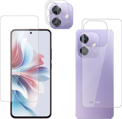 Vatsin Front and Back Tempered Glass for Oppo A3x 5G, Oppo A3x 5G [With Rear Camera Lens Guard](Pack of 3)