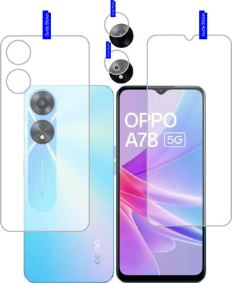 DESIBUZZ Front and Back Tempered Glass for Oppo A78 5G, Oppo A78 5G Camera Lens(Pack of 3)
