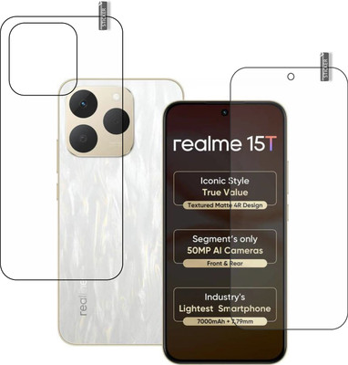 GARUDA GLASS Front and Back Tempered Glass for REALME 15T 5G(Pack of 2)