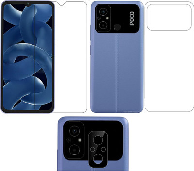 COVER CAPITAL Front and Back Tempered Glass for Xiaomi Poco C55(Pack of 3)