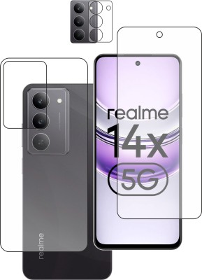 DORADO SHIELD Front and Back Tempered Glass for realme 14x 5g with camera lens(Pack of 3)