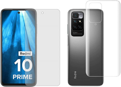 4 YARDS Front and Back Tempered Glass for Redmi 10 Prime (Matte Finish)(Pack of 1)