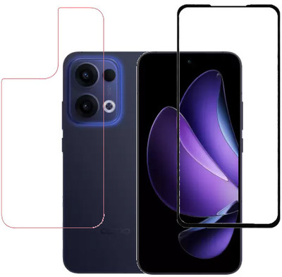 ECMERED Front and Back Tempered Glass for Oppo Reno 13, OPPO RENO 13(Pack of 1)