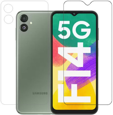 KMPERED Front and Back Tempered Glass for Samsung f14 5g, Samsung f14(Pack of 1)