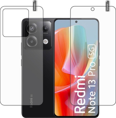 BOMGUARD Front and Back Tempered Glass for REDMI NOTE 13 PRO 5G(Pack of 2)
