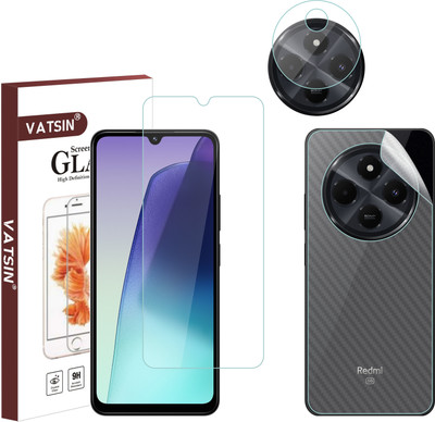 Vatsin Front and Back Tempered Glass for Redmi 14C(Pack of 3)