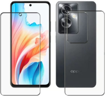 KHWABEEDA Front and Back Tempered Glass for OPPO A2 FRONT AND BACK TEMPERED GLASS(Pack of 2)