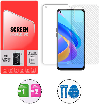 ARBAN Front and Back Tempered Glass for Oppo A76 4G (1 FREE CAMERA LENS) WITH FRONTBACK SCREEN PROTECTOR(Pack of 1)