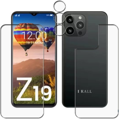 DOWRVIN Front and Back Tempered Glass for I KALL Z19 PRO FRONT AND BACK , CAMERA LENS TEMPERED GLASS(Pack of 3)