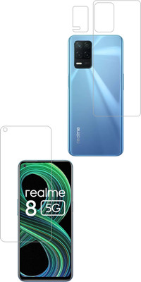 Vatsin Front and Back Tempered Glass for Realme 8 5G(Pack of 3)