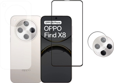 FINCH Front and Back Tempered Glass for Find X8, Oppo Find X8, Find X8 Oppo 5G, Oppo Find X8 5G(Pack of 3)