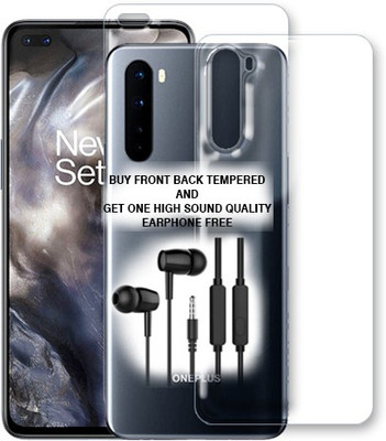 SOMTONE Front and Back Tempered Glass for OnePlus Nord FRONT BACK TEMPERED GLASS BUY AND GET EARPHONE FREE(Pack of 1)