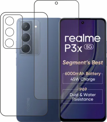 chakoor Front and Back Tempered Glass for realme P3x 5G(Pack of 3)