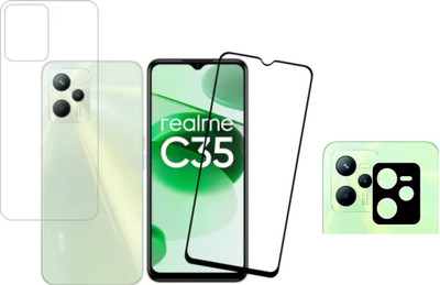 FINCH Front and Back Tempered Glass for REALME C35(Pack of 3)