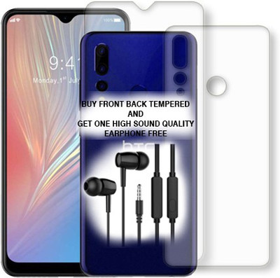 ARBAN Front and Back Tempered Glass for HTC_Wildfire_X FRONT BACK TEMPERED GLASS BUY AND GET EARPHONE FREE(Pack of 1)