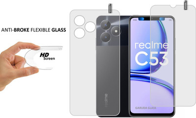Michiin Front and Back Tempered Glass for REALME C53 PHONE(Pack of 2)