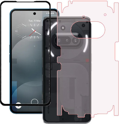 HOBBYTRONICS Front and Back Tempered Glass for Nothing Phone (3a)(Pack of 1)