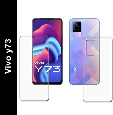 PR SMART Front and Back Tempered Glass for Vivo y73(Pack of 2)