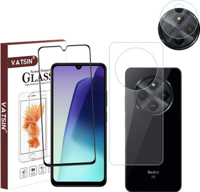 Vatsin Front and Back Tempered Glass for Redmi A4 5G(Pack of 3)