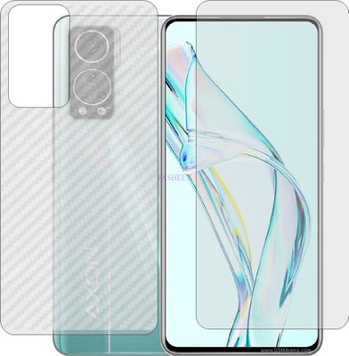 Fasheen Front and Back Tempered Glass for ZTE AXON 30 5G (Front Matte Finish & Back 3d Carbon Fiber)(Pack of 2)