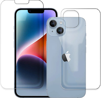 SOMTONE Front and Back Tempered Glass for Apple iPhone 14 Plus FRONT BACK(Pack of 1)