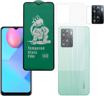 Vatsin Front and Back Tempered Glass for Oppo A77s(Pack of 3)