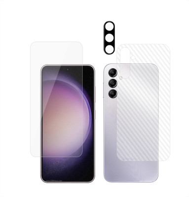 Ten To 11 Front and Back Tempered Glass for Samsung Galaxy A54 5G, Samsung Galaxy A54 5G [Back Carbon Fiber] [Rear Camera Lens Guard](Pack of 3)