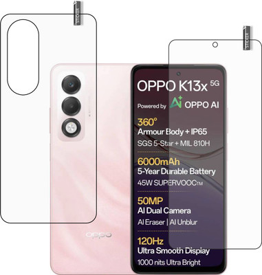 GARUDA GLASS Front and Back Tempered Glass for OPPO K13x 5G(Pack of 2)