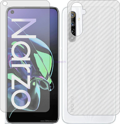 Fasheen Front and Back Tempered Glass for REALME NARZO (Front Matte Finish & Back 3d Carbon Fiber)(Pack of 2)