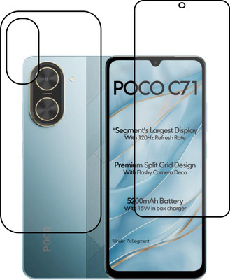 chakoor Front and Back Tempered Glass for POCO C71 5g(Pack of 2)