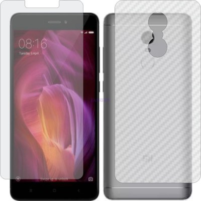 Fasheen Front and Back Tempered Glass for XIAOMI REDMI NOTE 4 SD625 (Front Matte Finish & Back 3d Carbon Fiber)(Pack of 2)