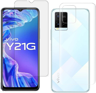 4 YARDS Front and Back Tempered Glass for Vivo Y21G(Pack of 1)