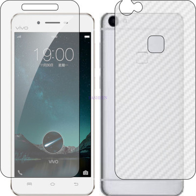 Fasheen Front and Back Tempered Glass for VIVO X6 S PLUS (Front Matte Finish & Back 3d Carbon Fiber)(Pack of 2)