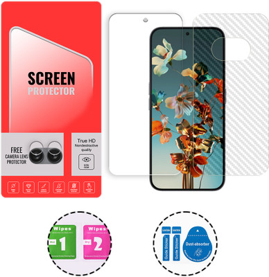 SOMTONE Front and Back Tempered Glass for Nothing Phone (2a) Plus 5G (1 FREE CAMERA LENS) WITH FRONTBACK SCREEN PROTECTOR(Pack of 1)