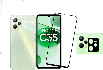 FINCH Front and Back Tempered Glass for Realme C35(Pack of 3)