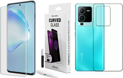 Bai and kaka Front and Back Tempered Glass for Vivo V25 Pro 5G(Pack of 2)