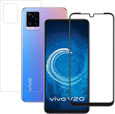 YOGKREETI Front and Back Tempered Glass for Vivo V20(Pack of 1)