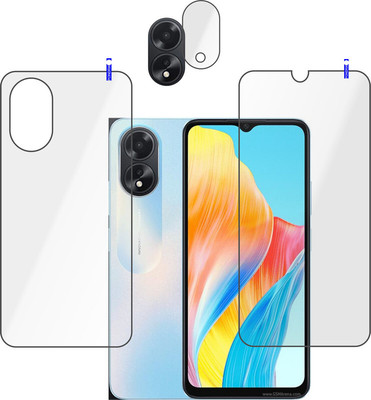 Cinzia Front and Back Tempered Glass for Oppo A18, Oppo A38(Pack of 3)