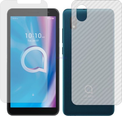 Fasheen Front and Back Tempered Glass for ALCATEL 1B 2020 (Front Matte Finish & Back 3d Carbon Fiber)(Pack of 2)