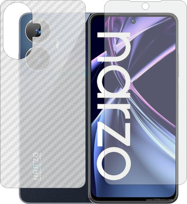 ZINGTEL Front and Back Tempered Glass for REALME NARZO N 55 (Front Matte Finish & Back 3d Carbon Fiber)(Pack of 2)