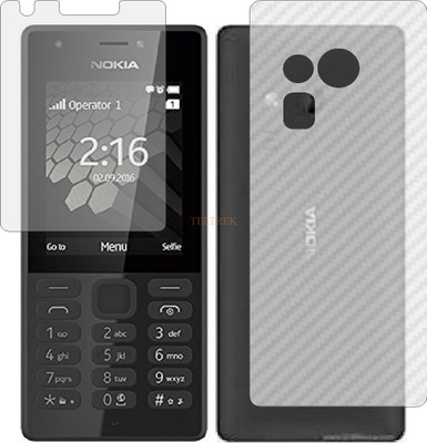 TELTREK Front and Back Tempered Glass for NOKIA 216 DUAL SIM (Front Matte Finish & Back 3d Carbon Fiber)(Pack of 2)