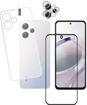 JSGROWITTECH Front and Back Tempered Glass for REDMI 12(Pack of 3)