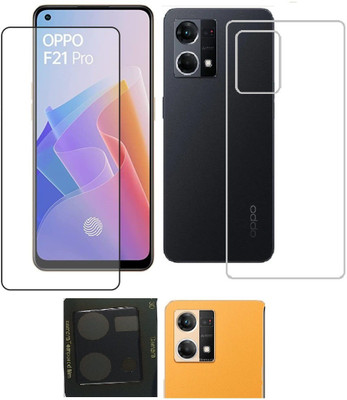 COVER CAPITAL Front and Back Tempered Glass for Oppo F21s Pro 2022(Pack of 3)
