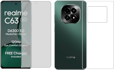 4 YARDS Front and Back Tempered Glass for Realme C63 5G (Matte Finish)(Pack of 1)