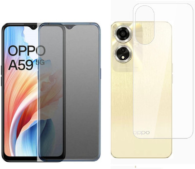 4 YARDS Front and Back Tempered Glass for Oppo A59 5G (Matte Finish)(Pack of 1)