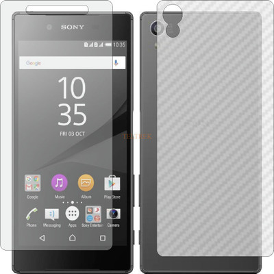 TELTREK Front and Back Tempered Glass for SONY XPERIA Z5 (Front Matte Finish & Back 3d Carbon Fiber)(Pack of 2)