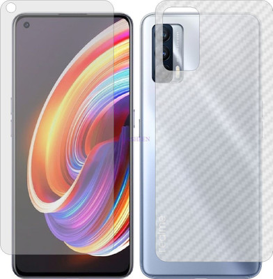 Fasheen Front and Back Tempered Glass for REALME X7 5G RMX2176 (Front Matte Finish & Back 3d Carbon Fiber)(Pack of 2)