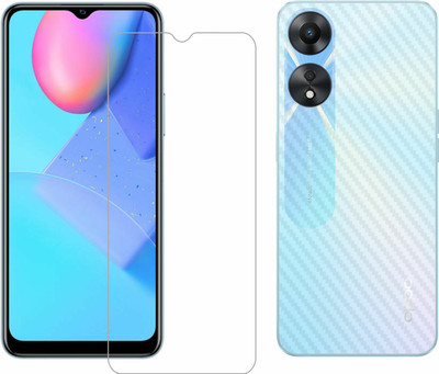 Ten To 11 Front and Back Tempered Glass for Oppo A38, Oppo A38 [Back Carbon Fiber](Pack of 2)